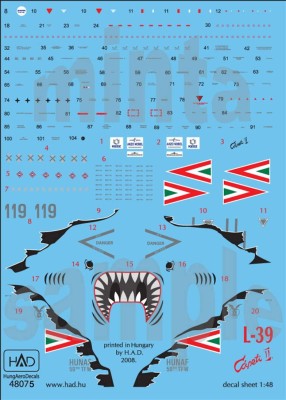 HAD 48075 Decal L-39 Albatros C??peti II 1/48