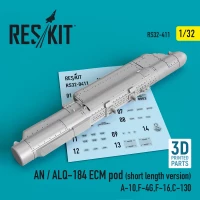 Reskit RSK48-411 AN / ALQ-184 ECM pod (short version) 1/48