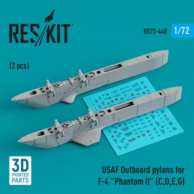 Reskit 72448 USAF Outboard pylons F-4 'Phantom II' C,D,E,G 1/72