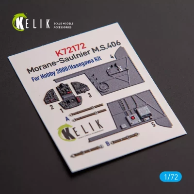 Reskit K72172 Morane-Saulnier M.S.406 interior 3D (H.2000) 1/72