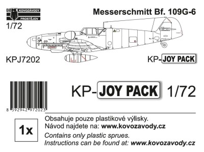 Kovozavody Prostejov J7202 Bf 109G-6 (no decals&amp;instr.) KP-JOYPACK 1/72