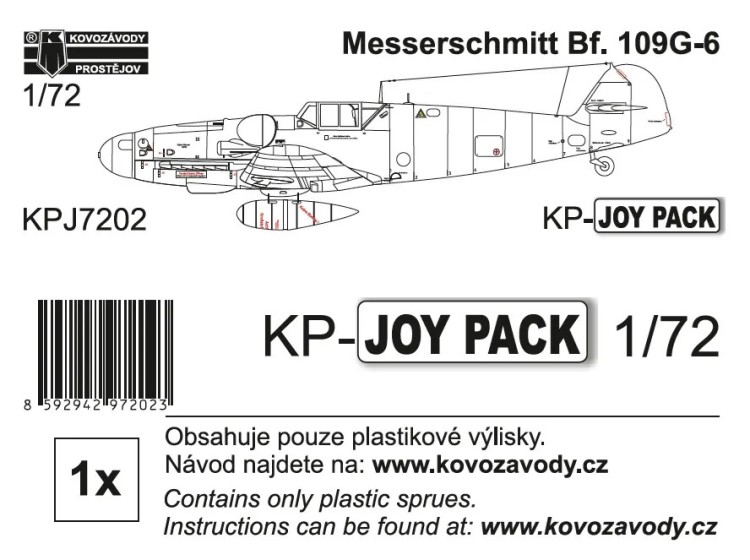 Kovozavody Prostejov J7202 Bf 109G-6 (no decals&instr.) KP-JOYPACK 1/72