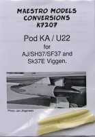 Maestro Models MMCK-7207 1/72 Pod KA/U22 for AJ/SH37/SF37 Viggen