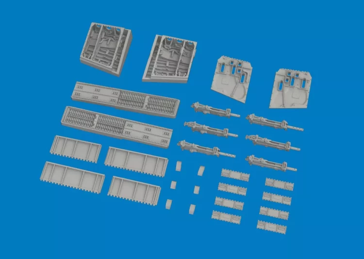 Eduard 6481195 BRASSIN P-40K gun bays PRINT (EDU) 1/48