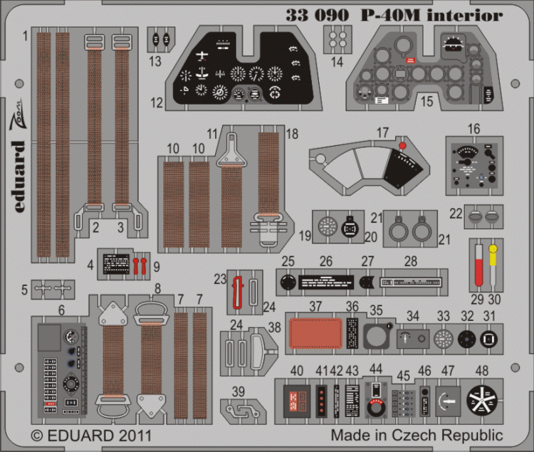 Eduard 33090 P-40M interior S.A. 1/32 (Future release)