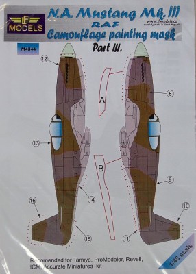 LF Model M4844 Mask N.A. Mustang Mk.III RAF Pt.III (TAM/REV) 1/48