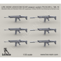 LiveResin LRE35056 USSOCOM SCAR weapon system FN SCAR-L / Mk.16 1/35