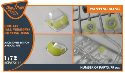 Clear Prop CPA72114 EMB-145 painting mask (A-Model) 1/72