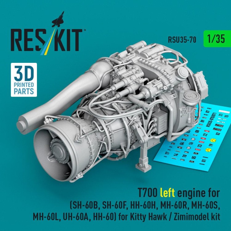 Reskit RSU35-070 T700 left engine (KITTYH/ZIMI) 1/35