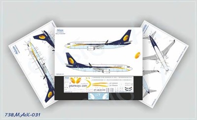 Ascensio 738MAX-031 Boeing 737-8 MAX Jet Airways 1/144