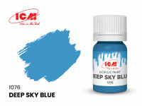 ICM C1076 Глубокий небесно-голубой(Deep Sky Blue), краска акрил, 12 мл