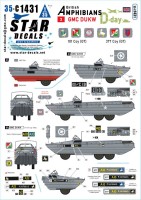 Star Decals 35-C1431 D-Day DUKW.British Amphibians # 3.101 Coy (GT) and 377 Coy (GT) RASC 1/35