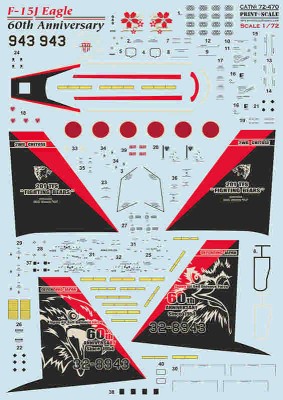 Print Scale C72470 F-15 J 60-th Anniversary - Part 2 (wet decal) 1/72