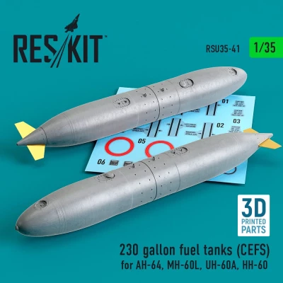 Reskit RSU35-0041 230 gallon fuel tanks (CEFS) (2 pcs.) 1/35
