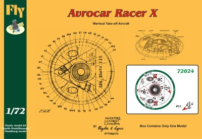 Fly model 72024 Avrocar Racer X 4 + 1:72 1/72