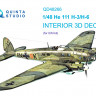 Quinta studio QD48266 He 111H-3/H-6 (ICM) 3D Декаль интерьера кабины 1/48