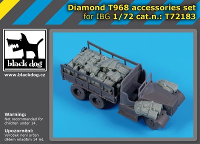 Black Dog T72183 Diamond T968 accessories set (designed to be used with IBG Models kits) 1/72