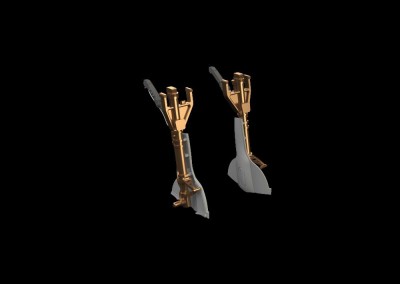 Eduard 648747 BRASSIN F6F undercarriage legs BRONZE (EDU) 1/48
