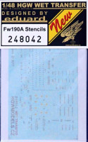 HGW 248042 STENCILS Focke Wulf Fw190A early (EDU) 1/48