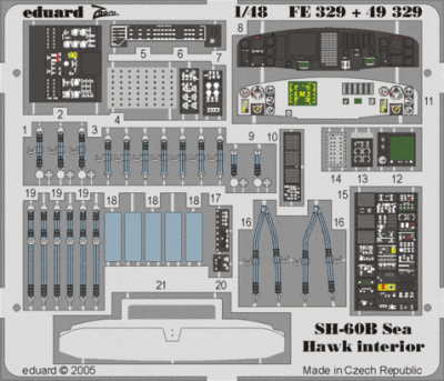 Eduard 49329 SH-60B interior ITA