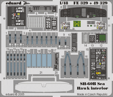 Eduard 49329 SH-60B interior ITA