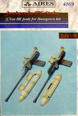 Aires 4169 Ju 87G 2 x 3,7 cm Bordkanone pods 1/48