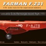 Sbs Model M703X Farman F.231 Record flight 1931 (Limited Ed.) 1/72