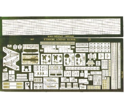 White Ensign Models PE 615 HMS BELFAST for the Airfix kit 1/600