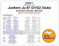 KV Models 35402-1 Junkers Ju-87 G1/G2 Stuka (Border Model #BF002) - Двусторонние маски Border Model GE 1/35
