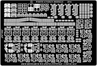 White Ensign Models PE 2015 BISMARCK AA GUNS 1/200