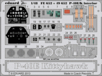 Eduard FE652 1/48 Цветное фототравление для P-40E/K interior S.A.
