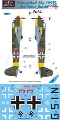 Lf Model C48191 Decals Hs 129B over Kuban/Russia Pt.2 1/48