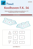 Peewit M72376 Canopy mask Koolhoven F.K.56 (KORA) 1/72