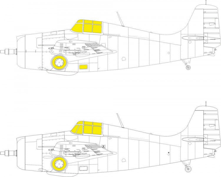 Eduard EX878 Mask F4F-3 TFace (EDU) 1/48