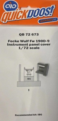 QuickBoost QB72673 Fw 190D-9 Instrument panel cover (IBG) 1/72