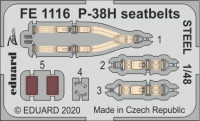 Eduard FE1116 1/48 P-38H seatbelts STEEL (TAM)
