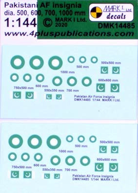 4+ Publications 14485 1/144 Decals Pakistani AF insignia (2 sets)