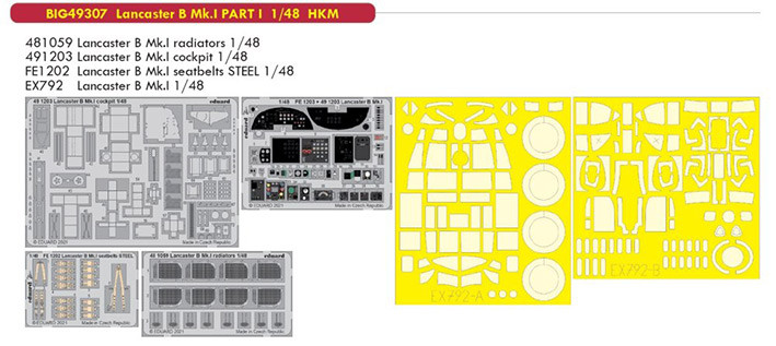 Eduard BIG49307 Lancaster B Mk.I PART I (HKM) 1/48