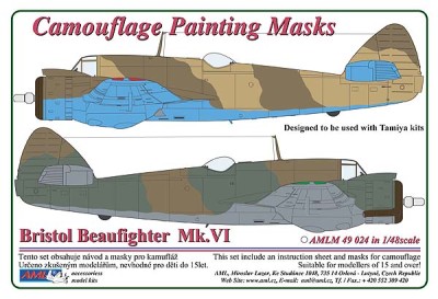 AML AMLM49024 Маска камуфляж Br.Beaufighter Mk.VI (TAM) 1/48