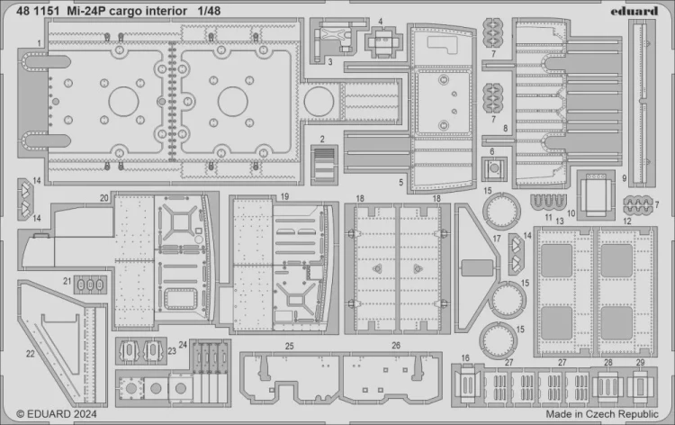 Eduard 481151 SET Mi-24P cargo interior (TRUMP) 1/48