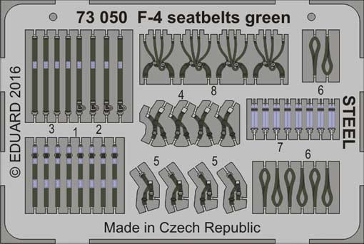 Eduard 73050 F-4 seatbelts green STEEL 1/72