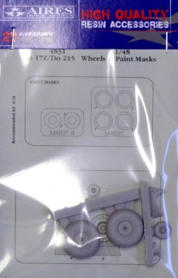 Aires 4831 Do 17Z/Do 215 wheels &amp; paint masks (ICM) 1/48