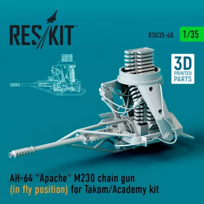Reskit U35048 AH-64 'Apache' M230 chain gun in fly posit. 1/35