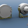ЭВМ RS35134 САУ 2С1 "Гвоздика" инфракрасный прожектор ОУ-3 с креплением из фтд (3Д печать + фототравление) 1/35