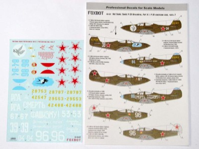 Foxbot Decals FBOT48022A Red Snake: Soviet P-39 Airacobras, Part 2 (Stencils not included) 1/48