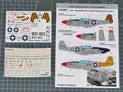 Foxbot Decals FBOT72053 North-American P-51 Mustang Nose art, Part 3 1/72
