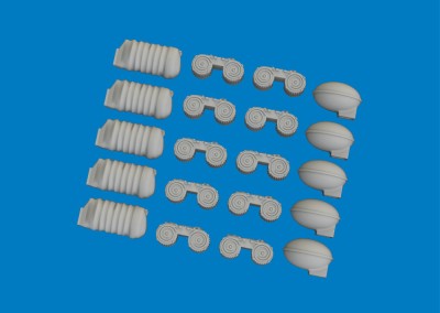 Eduard 6481055 BRASSIN MG 15 magazines &amp; case catchers PRINT 1/48