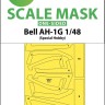 Art Scale 200-M48055 Bell AH-1G Huey canopy frame paint mask (outside only) 1/48