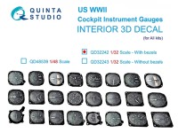 Quinta studio QD32242 Авиационные приборы США, 1930-50гг (с корпусами) (для всех моделей) 1/32