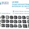 Quinta studio QD32242 Авиационные приборы США, 1930-50гг (с корпусами) (для всех моделей) 1/32